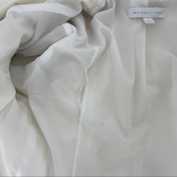 New York & Company Asymmetrical Zip Rain Coat Sz M - Picture 6 of 13